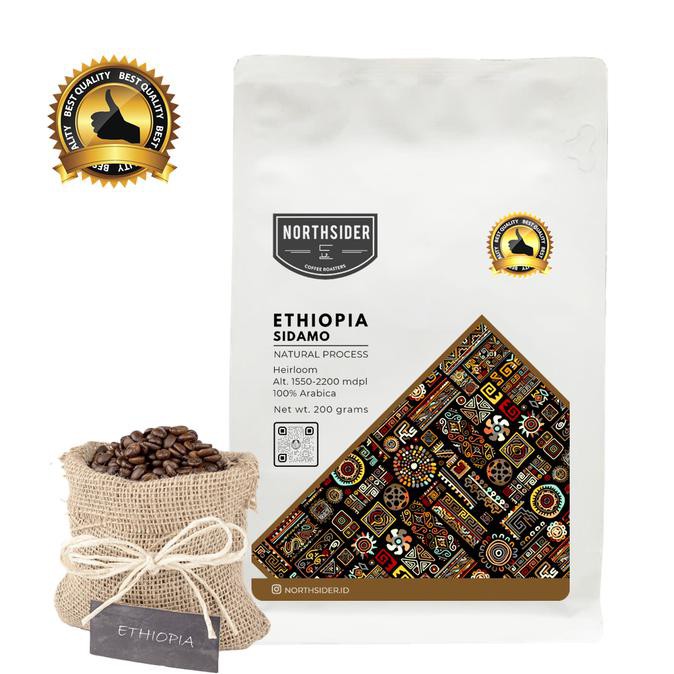 

BIJI KOPI ARABICA ETHIOPIA SIDAMO NATURAL - 200GR NORTHSIDER COFFEE - BIJI KOPI