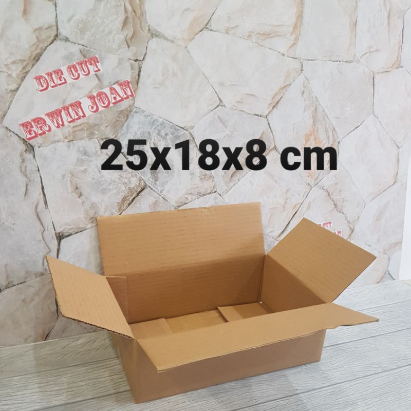 

Kardus / Box / uk. 25x18x8 cm / Karton Packing polos baru ST