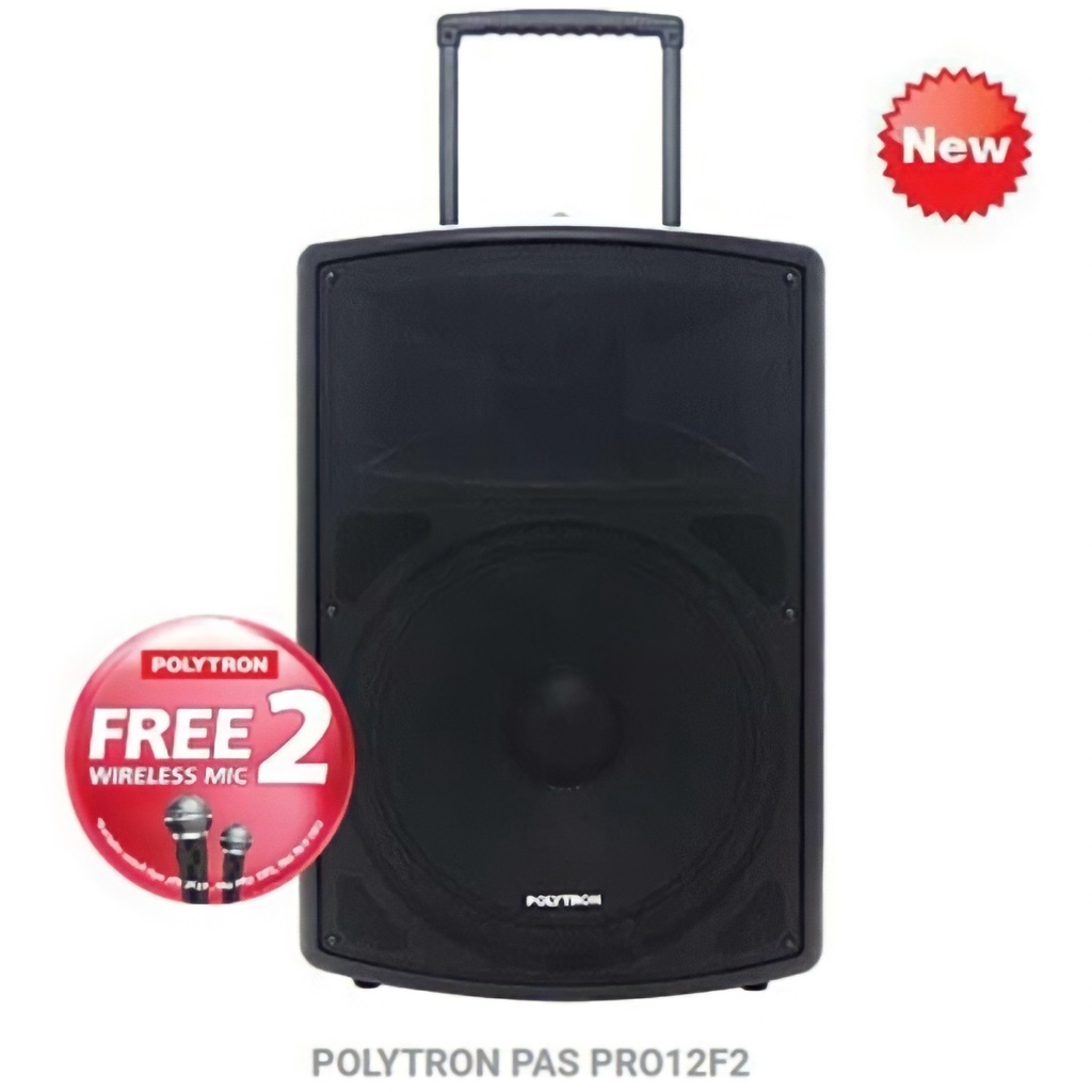 Polytron Professional Active Speaker PASPRO12F2 + 2 Mic Bluetooth 12F2