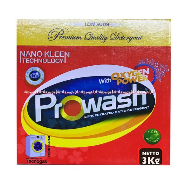 Prowash Concentrated Matic Detergent 3Kg Detergen Sabun Cuci Bubuk Mesin Cuci Bukaan Depan Pro Wash 3 kg