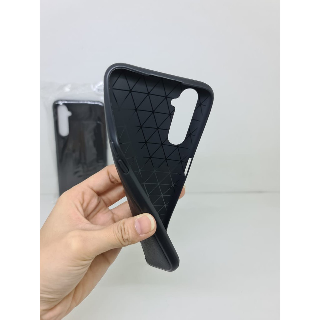 Auto Fokus Realme 6 6.5 inchi Leather Soft Case REALME 6 AUTOFOCUS Motif Kulit Jeruk