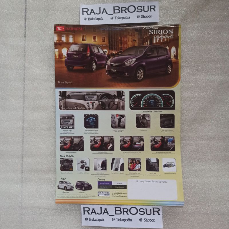 Poster brosur Daihatsu All New Sirion