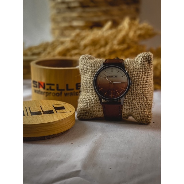 Jam tangan SNILLE pria gratis gelang dan kalung (dhon store) bisa COD