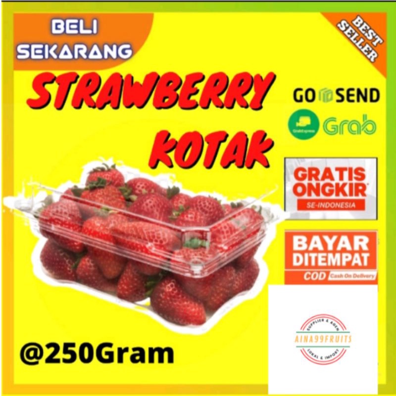 Jual BUAH STRAWBERRY ASAM MANIS SEGAR GRADE A HARGA PER PACK | Shopee ...