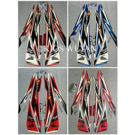 STRIPING SUPRA X 125 2014 F1 FI ONE HEART TAHUN  LIS STANDAR ORI HONDA