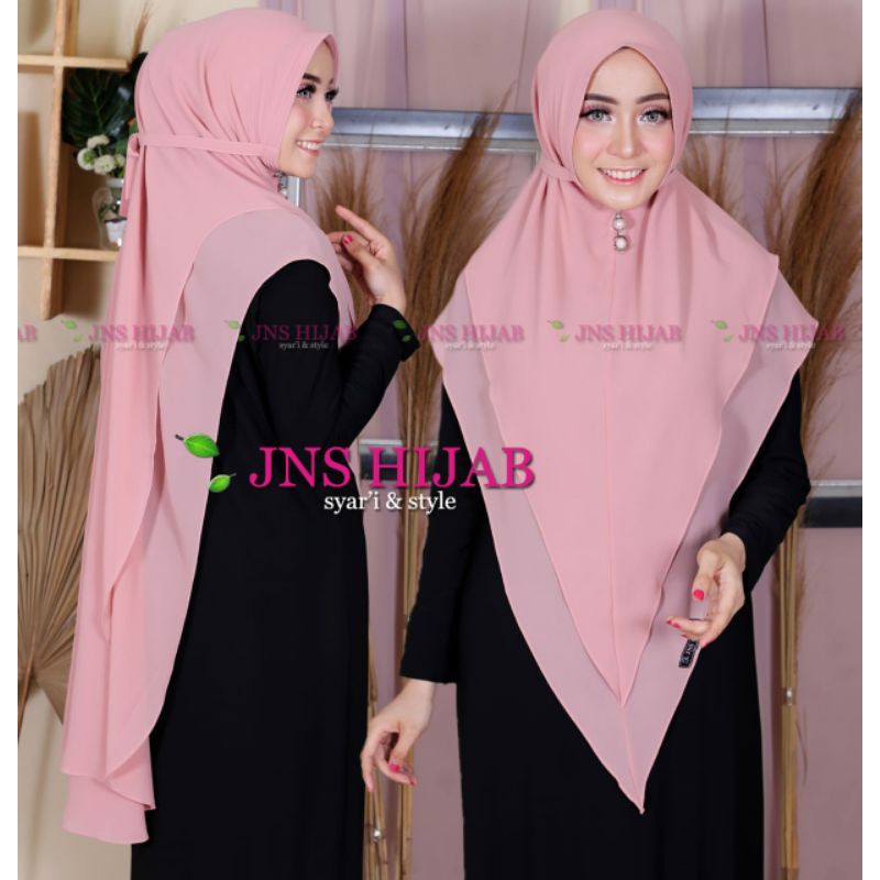 Khimar MARYAM TALI JUMBO/hijab non pet 2 layer tali/khimar ceruty premium ori jns