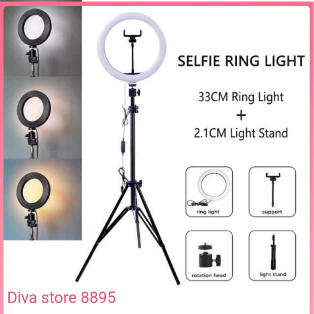 Ringlight Fill Light 33cm + Tripod 2.1M Type Bd-330 Mk