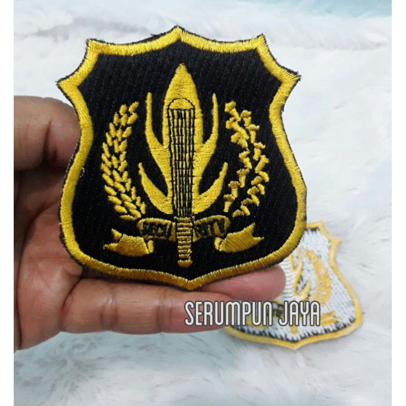 EMBLEM SECURITY LOGO KUNING - EMBLEM SECURITY BORDIR