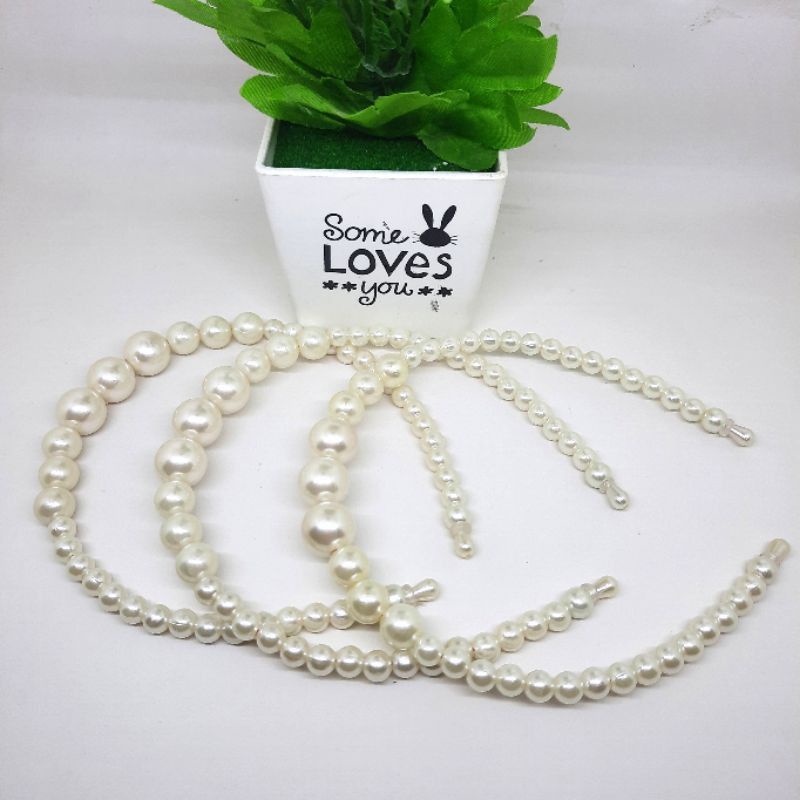 Bando Korea Mutiara Pearl Headband Korean Hairband