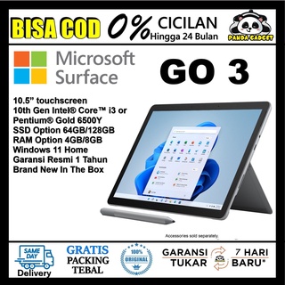 Microsoft Surface GO 3 Platinum - 2 in 1 Laptop - 4/64 GB or 8/128 GB - Windows 11 - Pentium Gold 6500Y processor - 10th Gen Intel® Core™ i3-10100Y processor