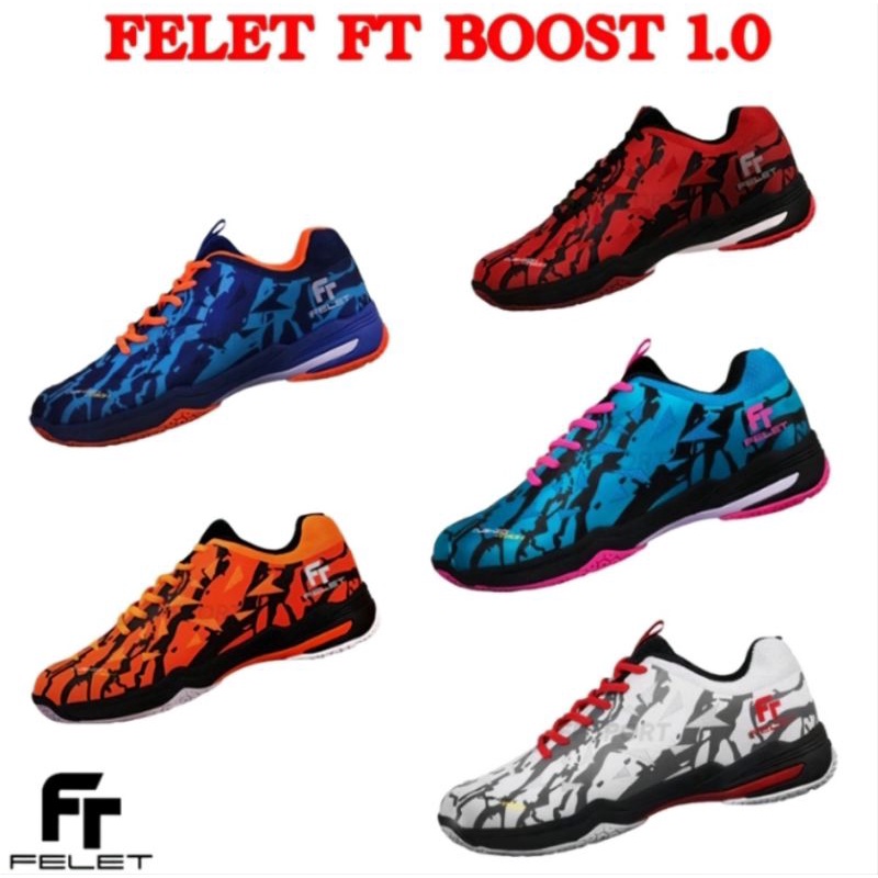 Sepatu Badminton Felet FT BOOST 1.0 (New Color) Original