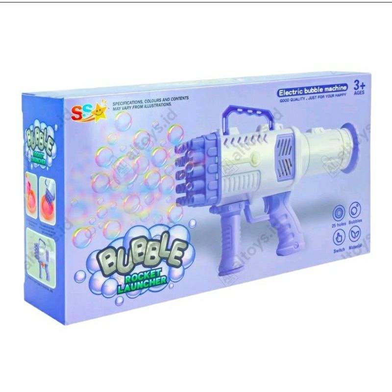 Mainan Bubble Gun Rocket  Launcher Mainan Anak Bubble Elektric Machine