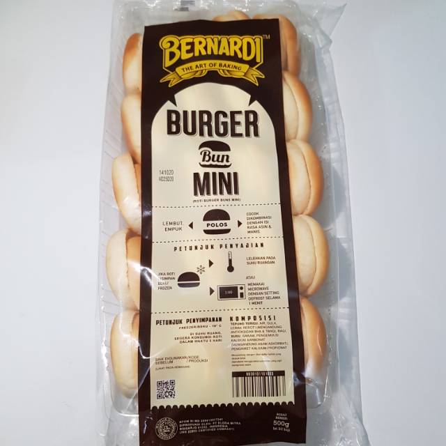 

Roti Burger mini polos isi 20 BERNARDI