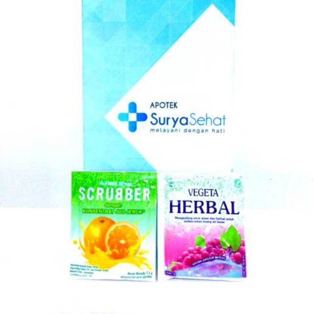 Scrubber Vegeta Jeruk  Sachet / Vegeta Herbal Sachet