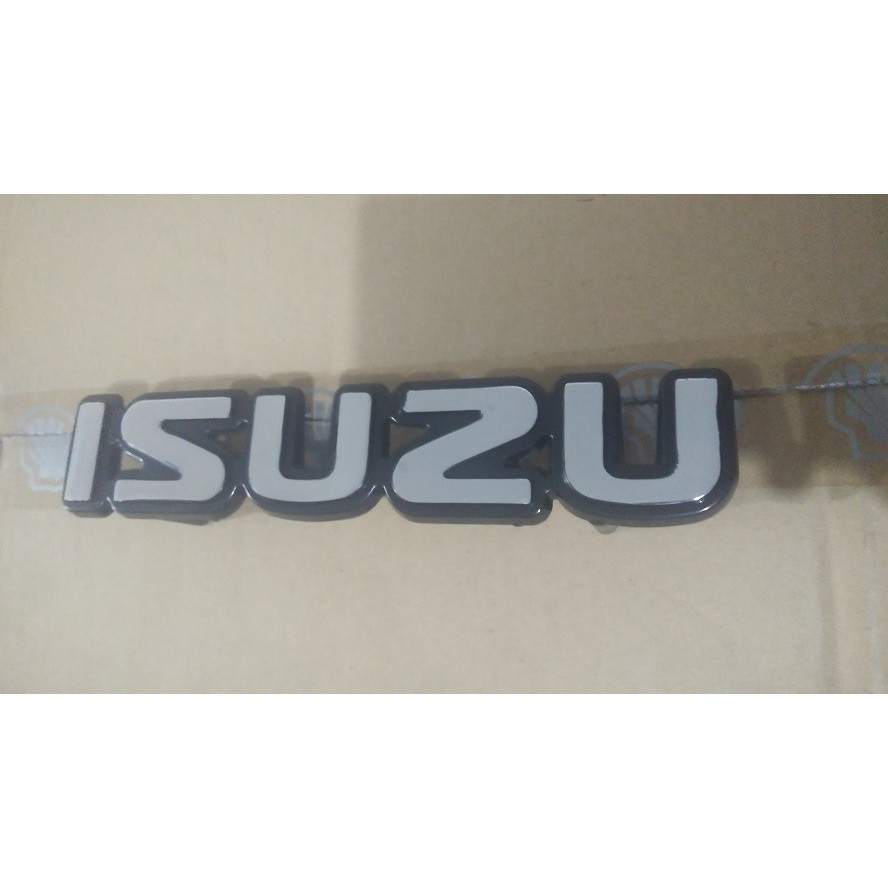 Emblem Logo Grill Tempelan Tulisan ISUZU Panther 22 cm OEM