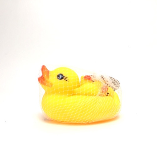[K8810] Mainan Anak Bayi Mandi Ibu dan 3 Anak Bebek Karet Kuning Bunyi Citcit - Baby Kids Bath Toys Yellow Duck