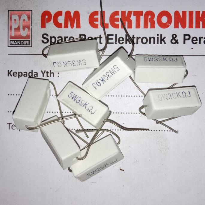 R 39K 39Kohm 39 K 5W 5Watt 5 Watt Resistor Kapur Pcmelebik54 Juara
