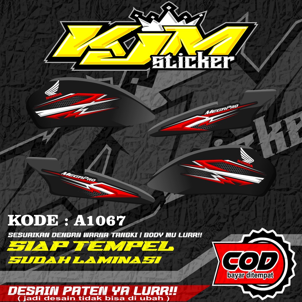 Striping Megapro Hiu Variasi Herex (BONUS LAMINASI)