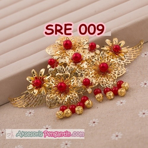 [BISA COD] WEDDING HAIRPIECE SIRKAM RAMBUT EMAS BRIDAL AKSESORIS SRE009