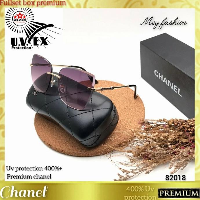 fulset kacamata wanita chanel/Anti Uv 400% kacamata fashion