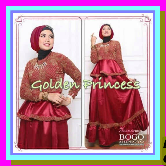 Darabirra Ori Gamis Syari Modern Modis Terbaru| Dress Fashion Mus HK658 [Gamis Golden Princess Ft]G