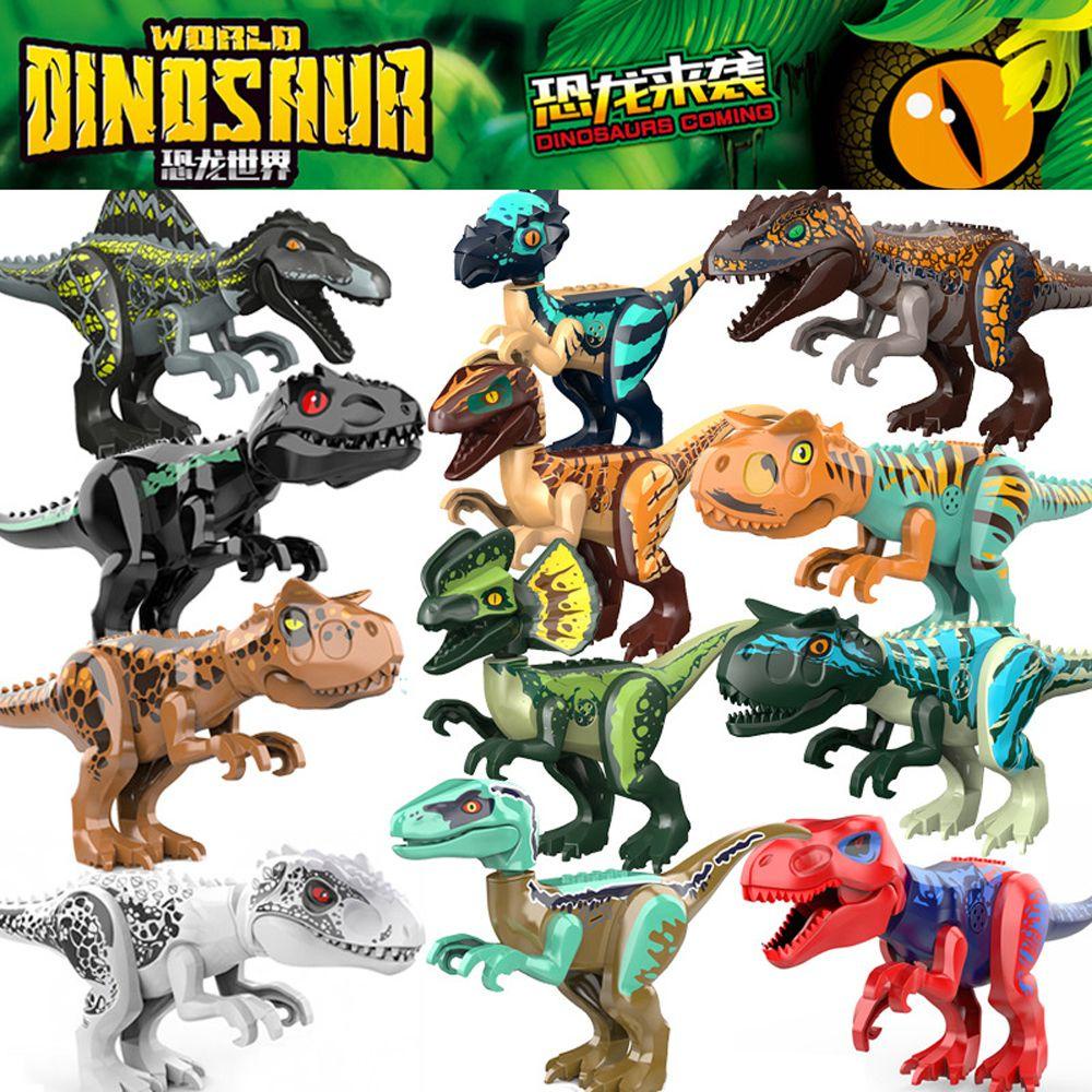 Nickolas1 Blok Dinosaurus Mainan Edukasi Anak Hadiah DIY Mainan Blok Bangunan Mainan Anak Merakit Blok Model Dino