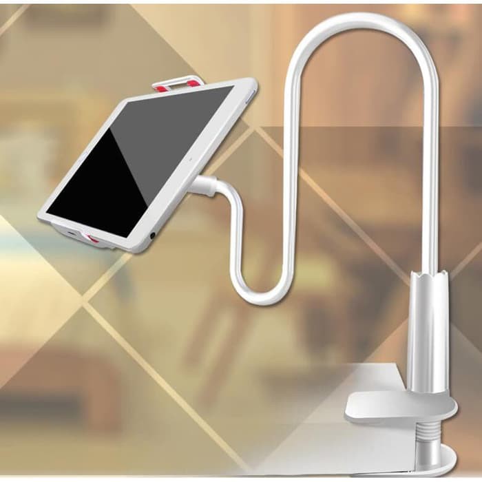 Universal Lazypod Tablet 360 Holder Lazy Pod Arm tripod stand Desk Meja Klip Smartphone HP Tab HP Handphone