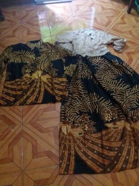 Zola_batik Batik Couple Gamis Brokat 2595 - Luna Barack - Habiba - Kelabang Ranting