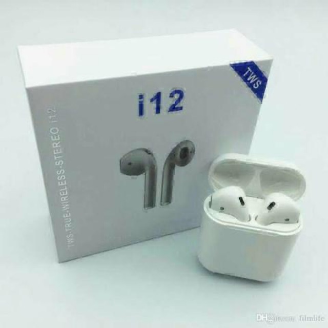 EPODS EARPHONE i12 WIRELES BLUETOOTH HEADSET HENSET HANDSET HANSET HEDSET Earphone wireless stereo i12