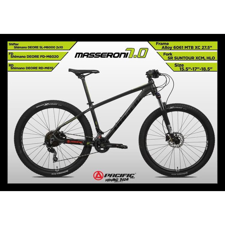 New List Sepeda Gunung Pacific Mtb 27.5 Masseroni 7.0 Best Seller