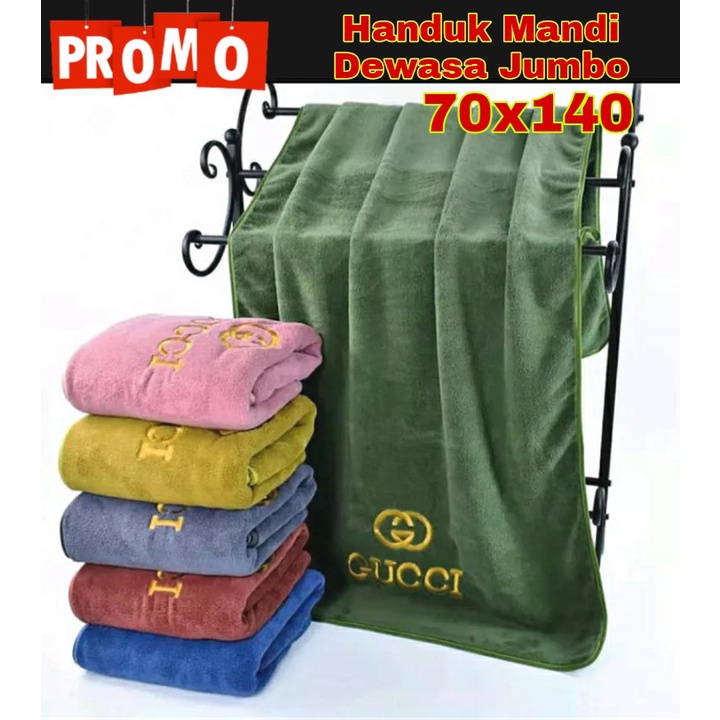 Handuk mandi microfiber murah berkualitas tinggi / handuk dewasa biasa 70cmx140cm