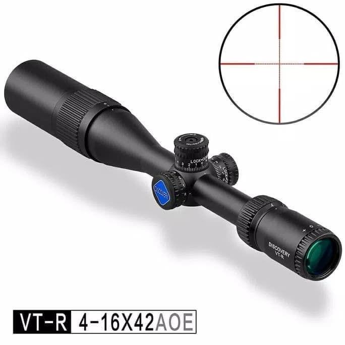 Teleskop Discovery vtr 4-16x42 AOE Original logo biru