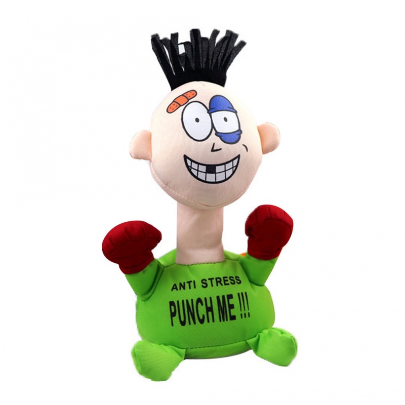 Tumbler Vent Toy Touching Punch Me Electric Plush Vent Doll Funny Emotional Relieve Stress Anxiety Screaming for Child