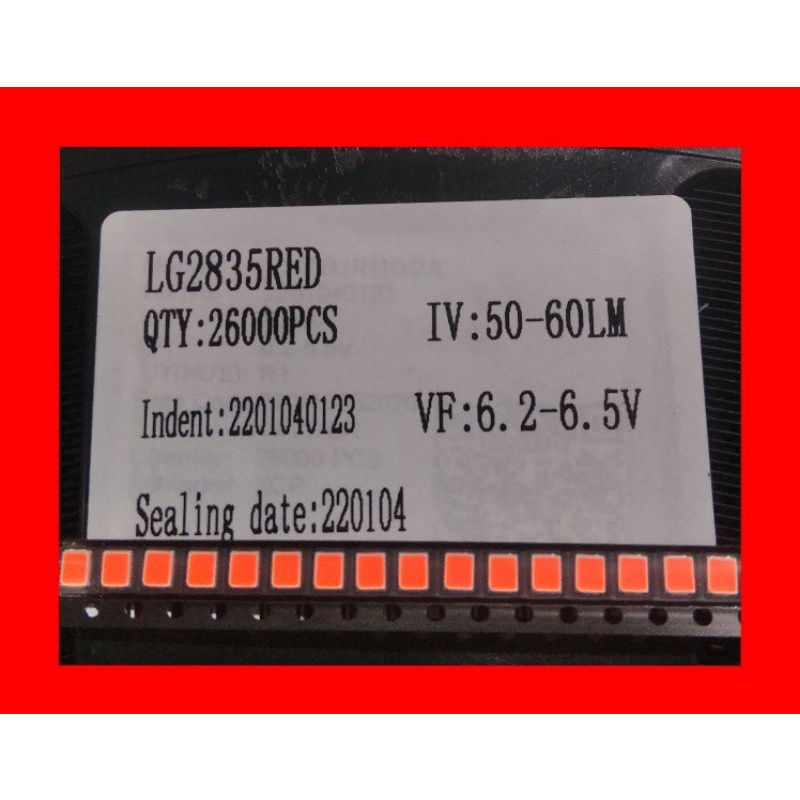 SMD CHIP LED LG 6V MERAH PER 100BJ