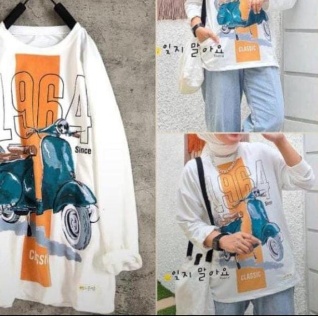 ➾ SS Atasan kaos Vespa wanita/kaos import premium atasan wanita Vespa/Kaos Vespa bahan adem ♫