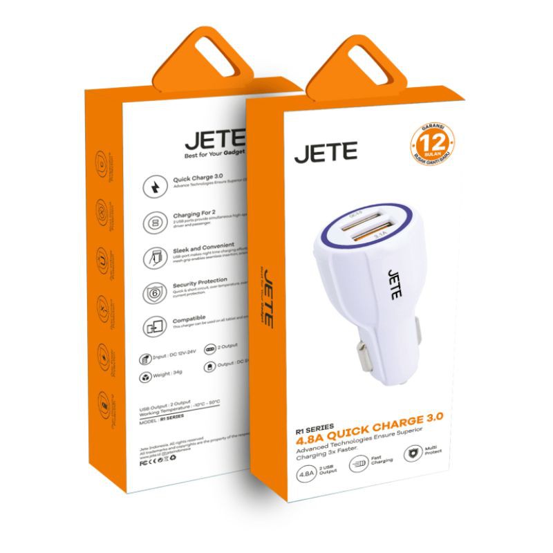 Charger Mobil Jete R1/Car Charger/Charger Mobil Murah/Cas Mobil