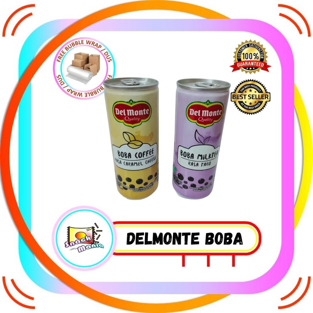 

Delmonte Boba Drink Milk Tea Coffee Boa ~ 240 ML