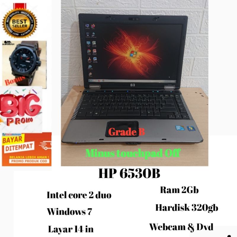 komputer Laptop HP 6530b/ram2Gb/ Hardisk 320gb bisa buat zoom meet kerja dan kuliah