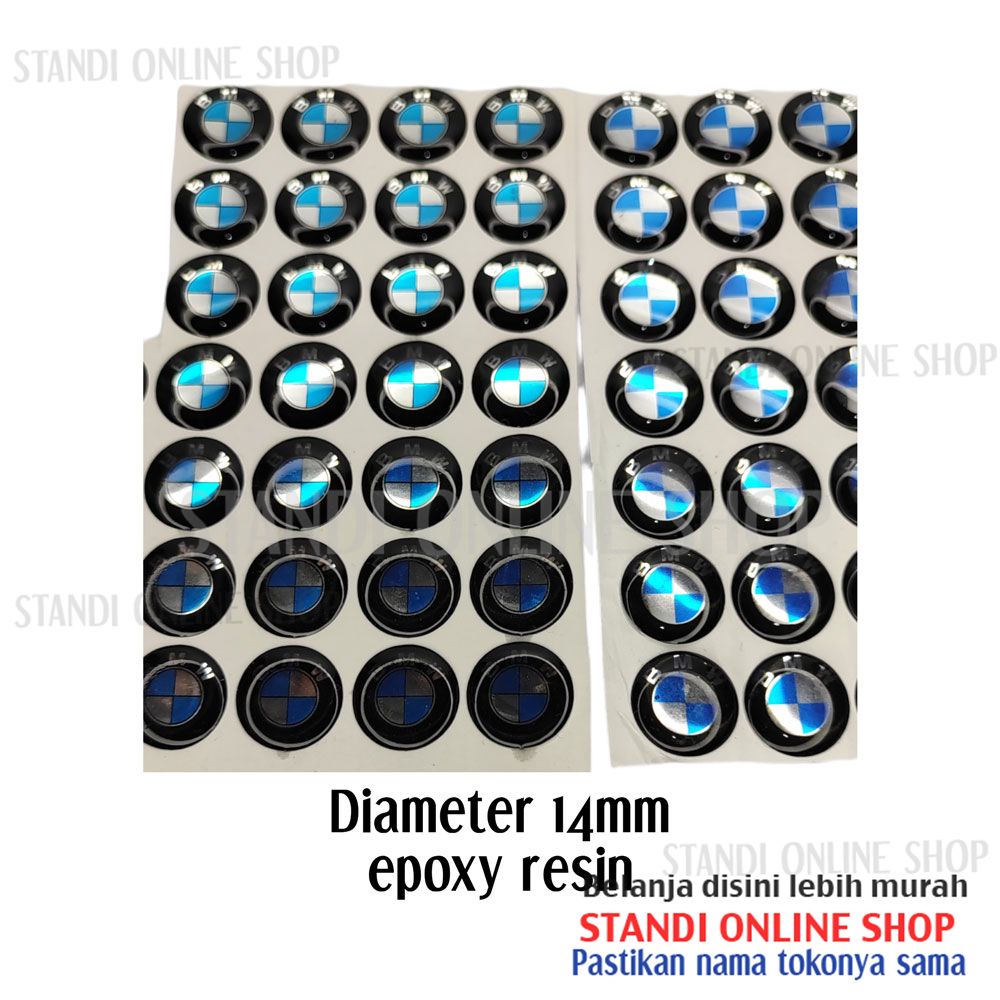 Emblem Kunci Lipat Sticker Logo Bulat 14mm Resin Epoxy VVDI KEYDIY JMD