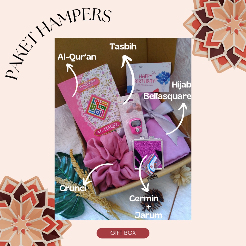 Hampers Cewek Muslimah Hadiah Ultah Kado Ulang Tahun Bingkisan Untuk Pacar Guru Dosen Perempuan Cewe