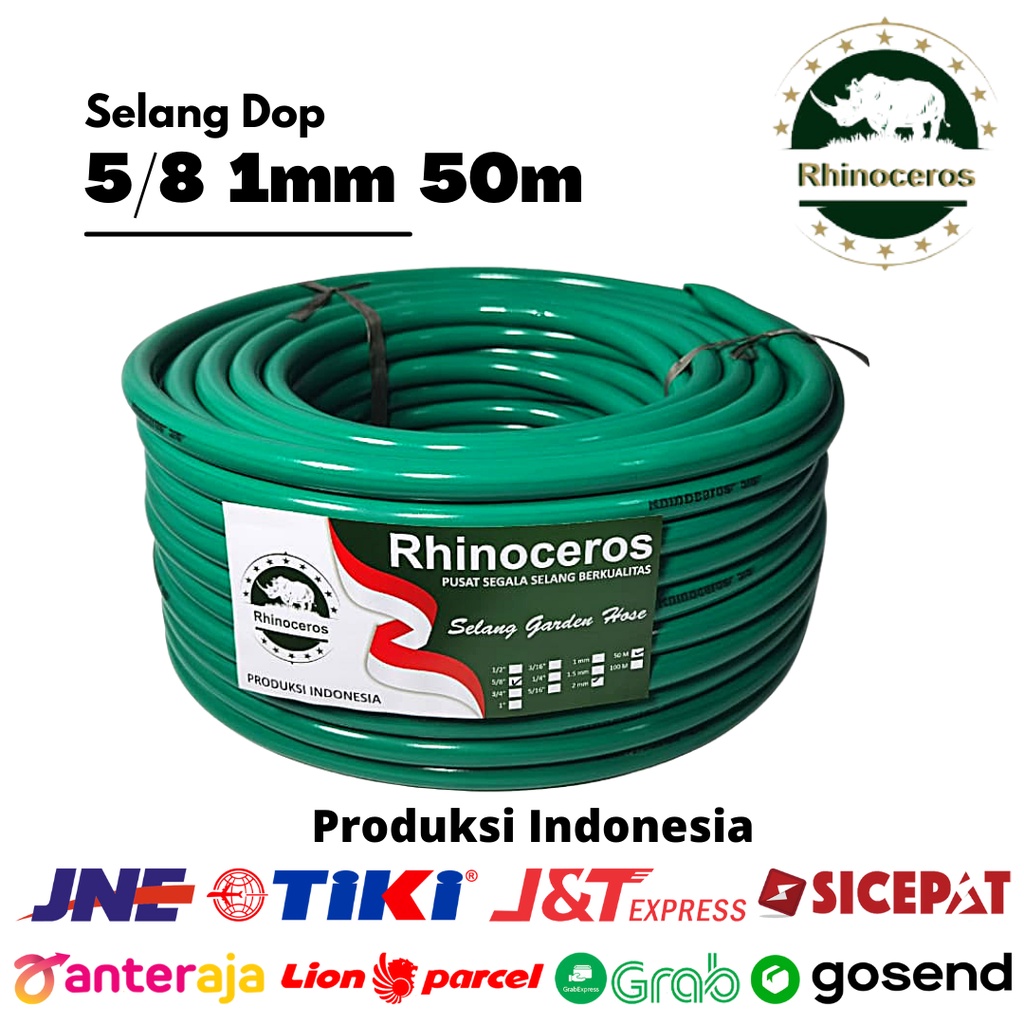 Selang Air DOP 5/8inch 1MM 50Meter Rhinoceros Selang Air Taman