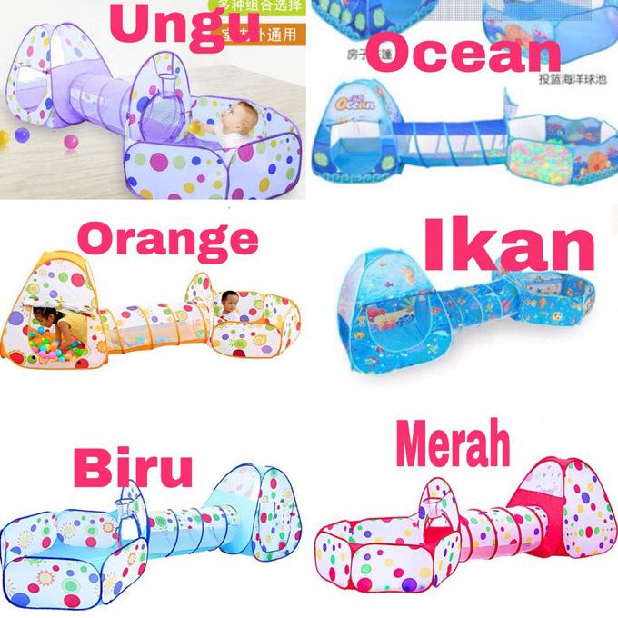 Keranjang Mandi Bola Lipat Tenda Terowongan Anak Terowongan Rumah