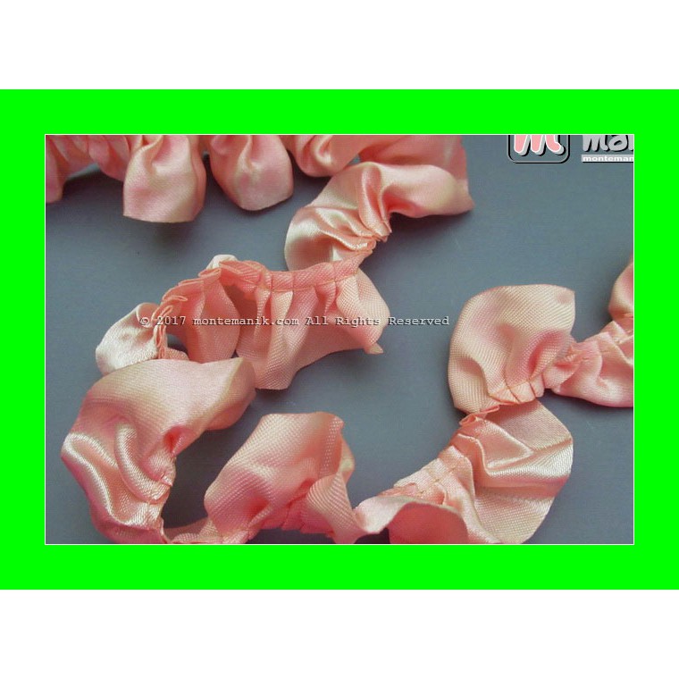 

Renda Kerut Satin 2,5 cm Peach (RKS-06) TDD Craft Store