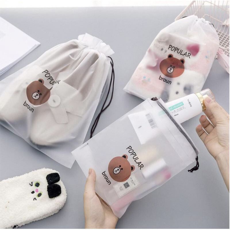 TAS SERUT TRAVEL POUCH ORGANIZER MOTIF IMUT SERBAGUNA ALATAS MAKEUP KANTONG SERUT SERBA GUNA TAS SEPATU
