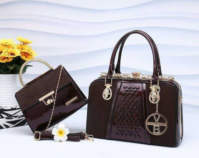 Tas VB behel Mom & Kids Kezya 9312 wanita branded glossy fashion import