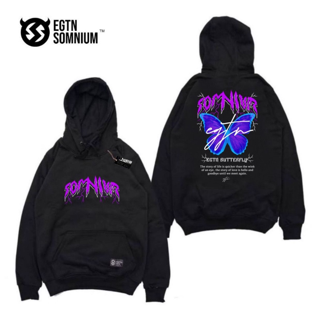 GRATIS ONGKIR Sweater Hoodie Pria Distro Original Black/Hitam Eightynine Aesthetic Font Metalic Hodie Premium Keren Wanita Motif