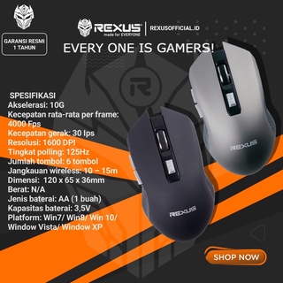 Mouse Gaming wireless wireles werles Rexus Mouse Wireless Gaming Xierra 110