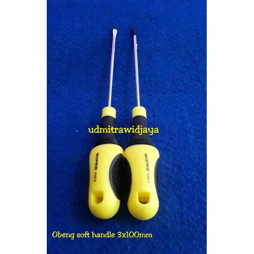 obeng soft handle wipro 3x100mm obeng elektro obeng setel karbulator obeng kecil obeng min plus kecil obeng min lancip kurus angin karbulator