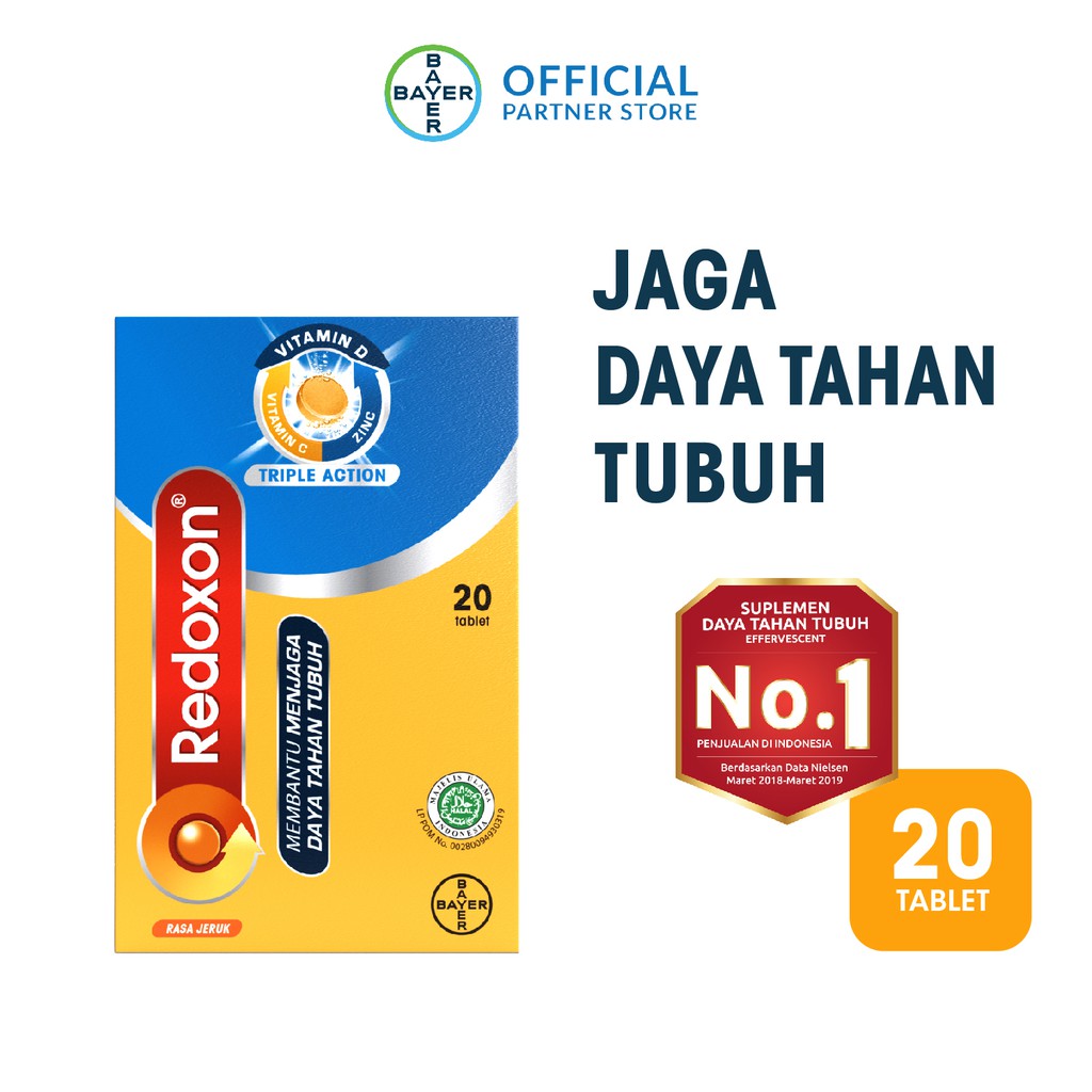 Redoxon Vitamin C Zinc Rasa Jeruk Tablet Shopee Indonesia