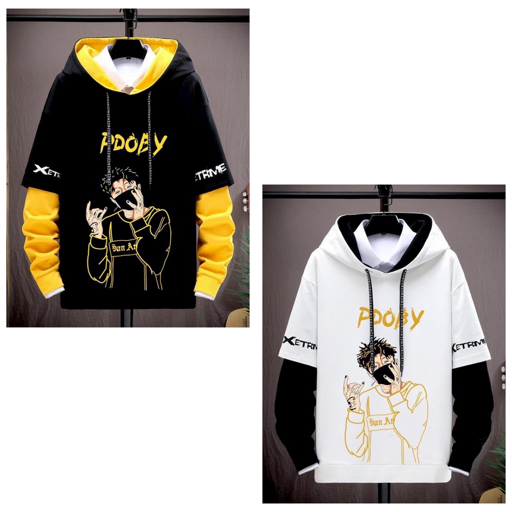 POLILE - SWEATER HOODIE PDOBY / hoodie kece / sweater keren / distro / fashion cowo / terbaru / terlaris / termurah